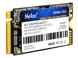 SSD накопитель NETAC N930ES NT01N930ES-512G-E2X 512ГБ, M.2 2242, PCIe 3.0 x2,  NVMe,  M.2