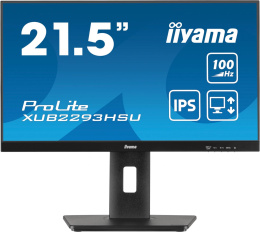 Монитор Iiyama 21.5" ProLite XUB2293HSU-B7 черный IPS LED 1ms 16:9 HDMI M/M матовая HAS Piv 1000:1 300cd 178гр/178гр 1920x1080 100Hz DP FHD USB 3.9кг
