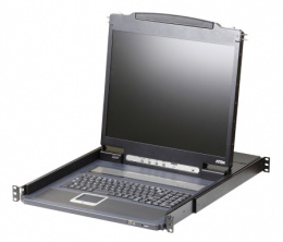 KVM консоль ATEN CL3000N-ATA-RG для KVM-переключателей, электрон., 19", SVGA+KBD+MOUSE PS/2;USB, с KVM-шнуром USB 1.8м, LCD экран 19", лат./рус. клав., выход на вторую конс.;1280x1024 75Hz;DDC2B;доп.порт USB A-типа Female [ATEN CL3000N-ATA-RG]