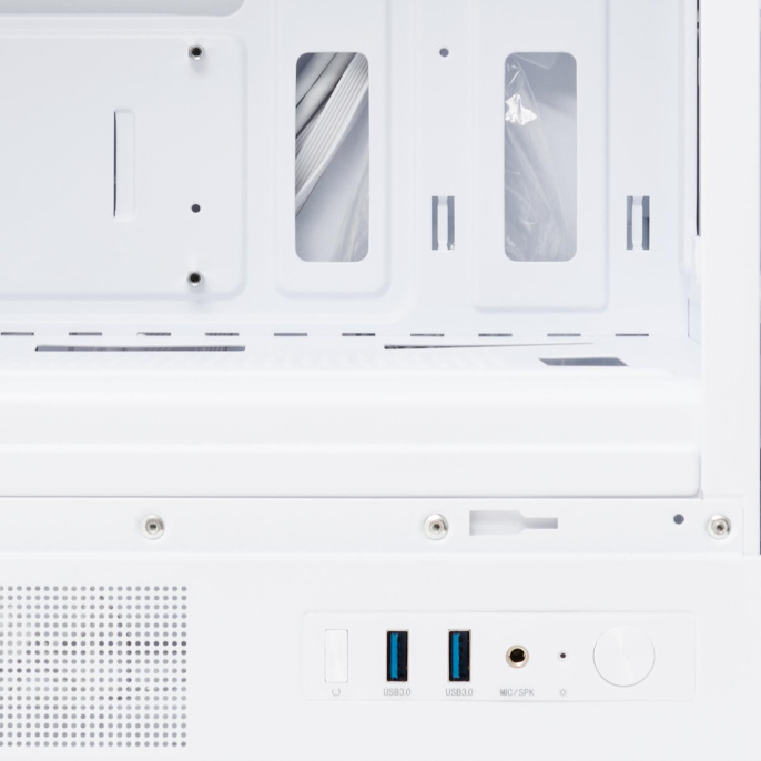Корпус HSPD M310, Mesh Mini-tower, White, TG, 0.4 SPCC, 3x120mm ARGB mATX, mITX 180/280/160mm 1x2.5", 1x3.5", 4xPCI 2xUSB-A 3.0 452x277x418mm M310-TGWH-ARGB