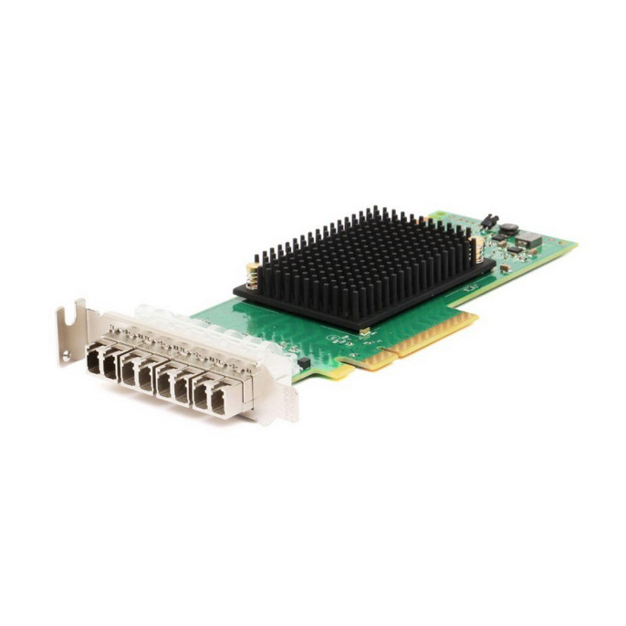 Сетевой адаптер Broadcom Emulex LPe31004-M6 bulk Gen 6 16GFC , 4-port, 16Gb/s, PCIe Gen3 x8, трансиверы установлены, LP+FH brackets, OEM