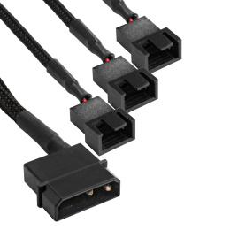 Разветвитель питания для корпусных вентиляторов ExeGate EX-CC-PSU-3xF (Molex/3x3/4pin, все разъемы имеют 2 контакта) EX294791RUS