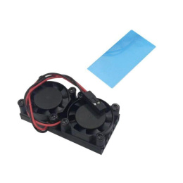 Кулер ACD RA535 Два вентилятора с радиатором ACD Double Fans 25*25*7mm + Radiator 50*25*5mm for Raspberry Pi 3B+/4B RASP3409