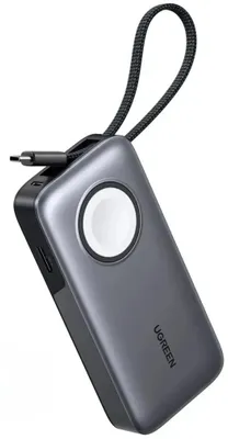 Внешний аккумулятор UGREEN PB527 55434B 10000mAh Power Bank 30W с магнитной зарядкой. Цвет: серый космос