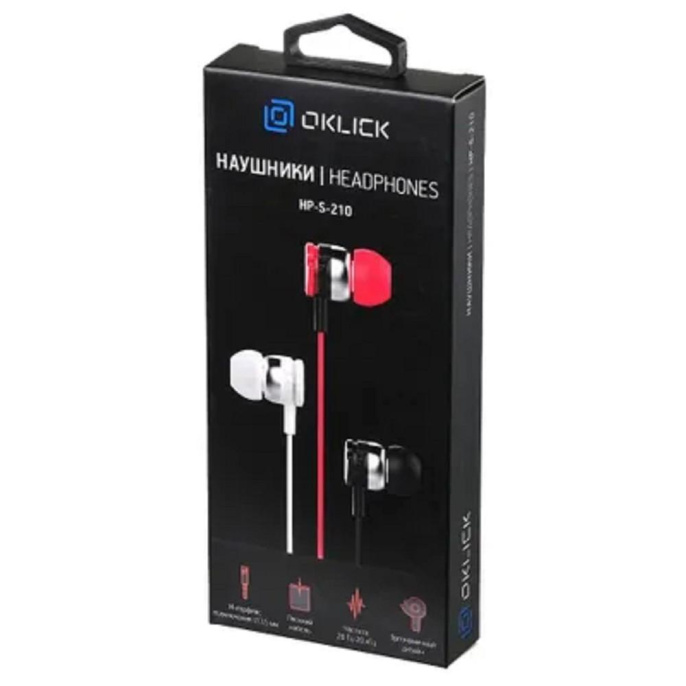 Oklick HP-S-210 1.2м красный проводные [374405]