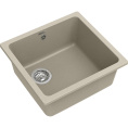 Кухонная мойка RIVELATO RIVELATO Мойка BERKANA 45 1-чаш 485*455, монтаж: универсальный, материал: кварц, цвет: темно-бежевый BK-45 beige scuro