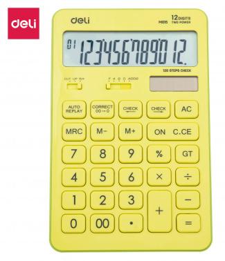 Калькулятор DELI Touch,  EM01551,  12-разрядный, желтый