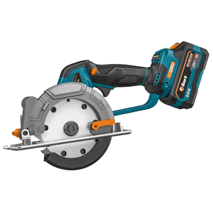 Bort BHK-18LI-125 ПИЛА ЦИРКУЛЯРНАЯ АККУМУЛЯТОРНАЯ [93418583] {акб 2*3,0 АЧ + ЗУ, АКБ Makita 18V LXT, 1200 Вт, 10800 об/мин, диск 125 мм, 22 мм, 2 кг, аксессуаров 2 шт }