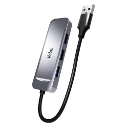 NETAC USB-концентратор Netac USB Hub WF11, USB-A to USB3.0*4 repl. NT08WF11-30GR WF11GYCN