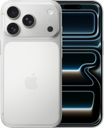 Смартфон Apple A3523 iPhone 17 Pro 256Gb 12Gb серебристый моноблок 3G 4G 1Sim 6.3" 1206x2622 iOS 26 48Mpix 802.11 a/b/g/n/ac/ax/be NFC GPS Protect MG8G4X/A