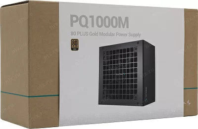 Блок питания Deepcool PQ1000M DQ1000-F21 (ATX 2.4, 1000W, Full Cable Management, PWM 120mm fan, Active PFC, 24+4x4+3x6/8пин, 80+ GOLD) RET