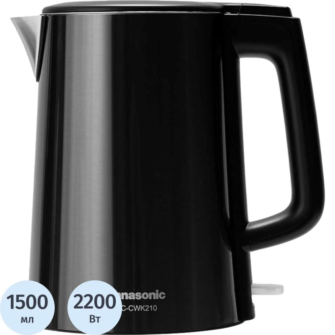Чайник электрический Panasonic NC-CWK210, 1.5л, пластик