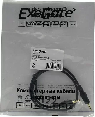 Exegate EX-CCA-404-0.5 Кабель Jack3.5-M -- Jack3.5-M 0.5м EX284941RUS