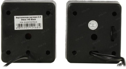 Акустическая система 2.0 ExeGate Disco 140 Black питание USB, 2х3Вт 6Вт RMS , 100-20000Гц, черный, Color Box EX287057RUS