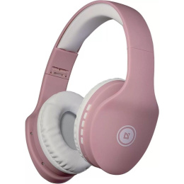 Гарнитура Defender FreeMotion B525, для компьютера, накладные, bluetooth, розовый / белый [63528]