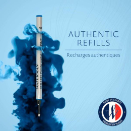 Стержень роллер Waterman тонкий (F) 0.5мм цвет чернил: синий, блистер [1964018]