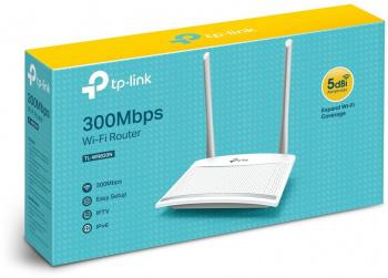Wi-Fi роутер TP-LINK TL-WR820N V2,  Wi-Fi 4,  N300,  2.4ГГц, 2 LAN,  белый