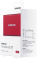 2ТБ Внешний диск SSD Samsung T7 MU-PC2T0R/WW, USB-C, запись - 1000МБ/с, чтение - 1050МБ/с, красный