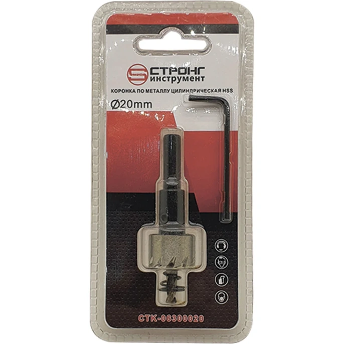 Стальная коронка по металлу HSS 20 мм Strong CTK-06300020