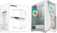 Корпус Gigabyte C301 Glass White MidTower, ATX, USB-C x1, USB3.0 x2, Audio I/O, GPU:400mm, Black, TG GB-C301GW