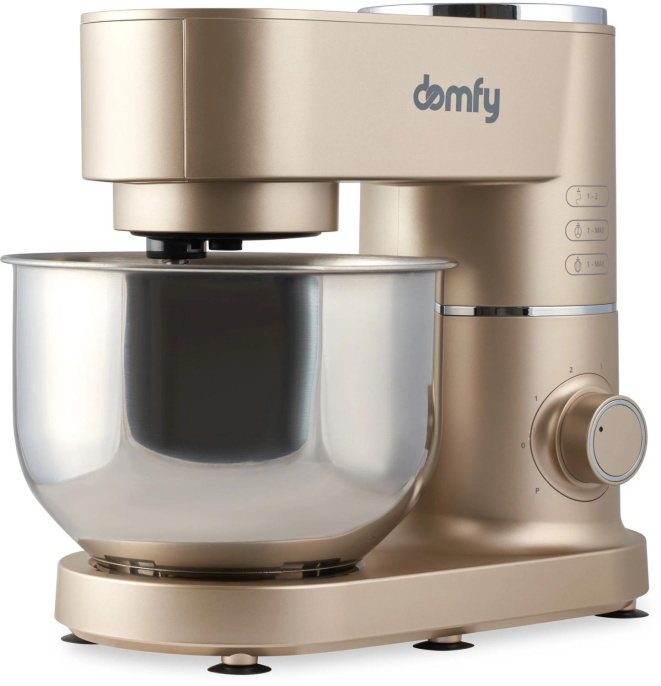 Миксер планетарный DOMFY DSC-KM301, 1200Вт, золотистый