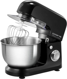 Миксер планетарный Polaris Brilliant collection PKM 1002, 1000Вт, черный/серебристый