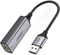 Переходник UGREEN CM209-50922 USB-A 3.0 to RJ45 F , Gigabit Ethernet скорость сети до 1 Гбит/с, Скорость USB 3.0 до 5 Гбит/с, Светодиодные индикаторы, Алюминиевый корпус (50922_)