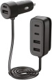 Автомобильное зарядное устройство 6-в-1 TTEC 2CKP06S SmartCharger 6in1 PD 90W Car Fast Charger 3 USB-C + 3 USB-A. Цвет: черный