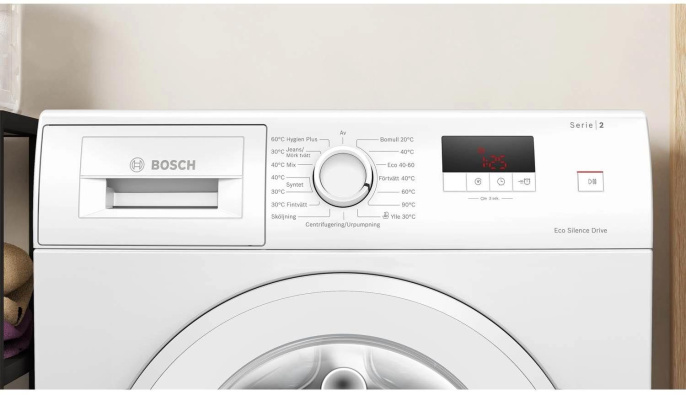 Стиральная машина Bosch Serie 2 WGE02400SN, с фронтальной загрузкой, 7кг, 1400об/мин, со шведской панелью управления