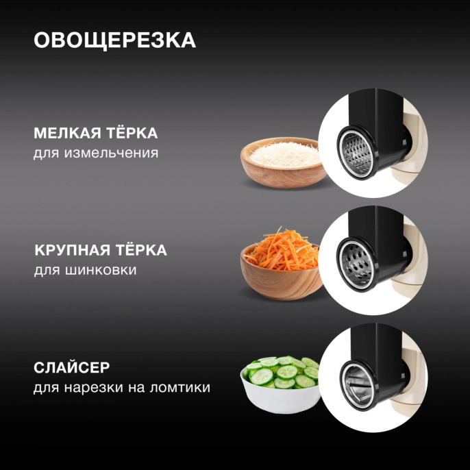 Кухонная машина Hyundai HYM-S9681 планетар.вращ. 1500Вт бежевый