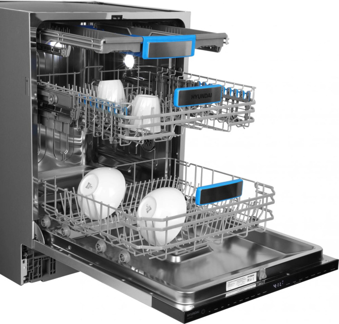 Посудомоечная машина встраив. Hyundai HBD 6105 2100Вт полноразмерная нержавеющая сталь инвертор