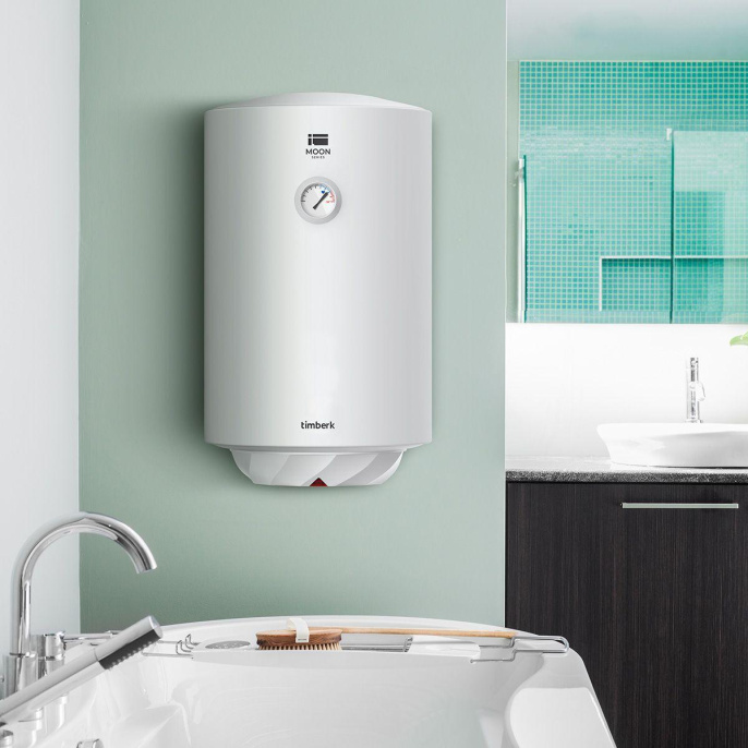 Водонагреватель Timberk SWH RE17 50 V,  накопительный,  1.5кВт,  50л,  белый