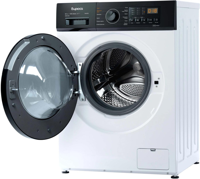 Стиральная машина Бирюса WMD-SM812/03, с фронтальной загрузкой, 8кг, 1200об/мин, с паром, с сушкой, инверторная