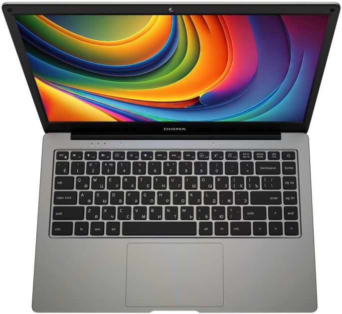 Ноутбук Digma EVE P4850 Pentium N5030 8Gb SSD256Gb Intel UHD Graphics 605 14" IPS FHD (1920x1080) Windows 11 Pro dk.grey WiFi BT Cam 4800mAh (DN14N5-8CXW01)