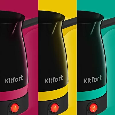 Кофеварка Электрическая турка Kitfort КТ-7183-3 1000Вт черный/желтый