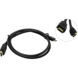 Кабель HDMI-miniHDMI ExeGate EX-CC-HDMIC-1.0 19M/19M, 1м, ver1.4, позолоченные контакты EX257910RUS
