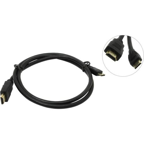 Кабель HDMI-miniHDMI ExeGate EX-CC-HDMIC-1.0 19M/19M, 1м, ver1.4, позолоченные контакты EX257910RUS