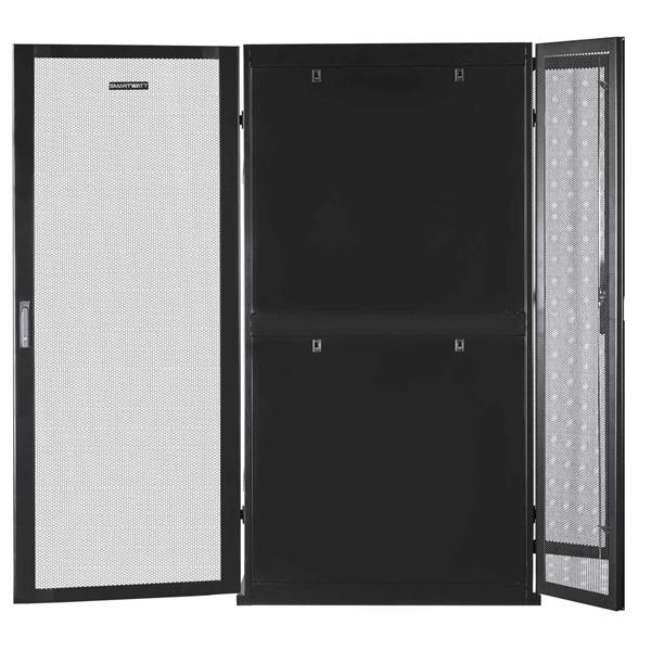 Серверный шкаф SMARTWATT Серверный шкаф Rack S-Series 42U 800x1070мм, двери с перфорацией, боковые панели 4шт и ролики в комплекте, черный 4512020620017 IRS428107
