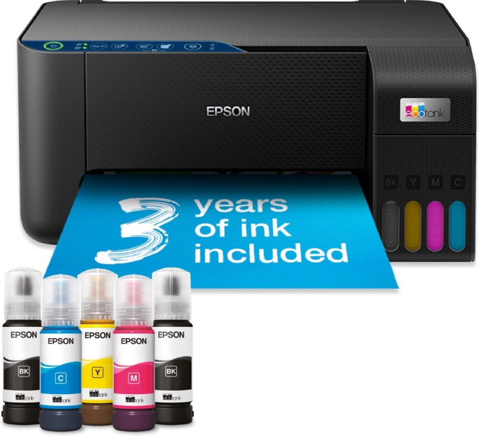 МФУ струйный Epson EcoTank L3271 103 C11CJ67435 A4 WiFi черный