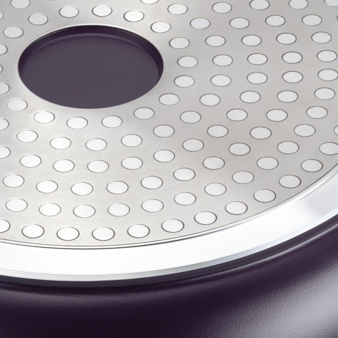 Сковорода Polaris Eco collection 26F круглая 26см покрытие: антипригарное ручка несъемная без крышки фиолетовый