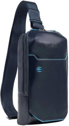 Рюкзак слинг мужской Piquadro Blue Square CA6898B2/BLU2 темно-синий натур.кожа