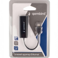Gembird Сетевой адаптер Ethernet Type-C USB 2.0 - Fast Ethernet adapter, пластик,черный,RTL8152 NIC-U10
