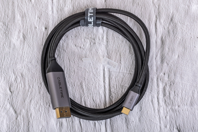 Кабель CABLETIME CC21L (CT-CMDP8K-AG2) 2 м, USB TYPE C - DisplayPort 8K/60 Гц