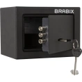 Офисный мебельный сейф BRABIX SF-140KL 140х195х140 мм, ключевой замок, черный 291140