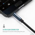 Кабель UGREEN AV112-10685 AUX 3.5mm M to AUX 3.5mm M , позолоченные коннекторы, Качество стереозвучания Hi-Fi, в нейлоновой оплётке, 1m, Blue
