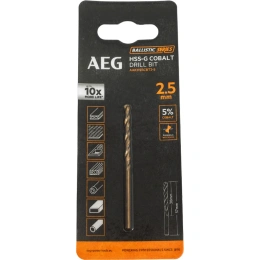 Сверло по металлу HSS-Co (2.5х30х57 мм) AEG AAKHSSCBT2-5 4932479324