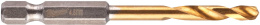Сверло по металлу Milwaukee Shockwave HSS-G Ti 4.5мм (48894710) (по металлу, форма наконечника: спиральная, угол заточки 135° уменьшает "гуляние" сверла при засверливании, титановое покрытие)