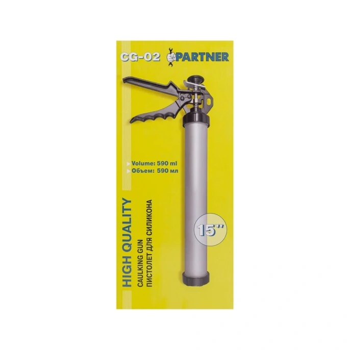 Пистолет для силикона Partner алюминиевый, 600 гр. PA-CG-02(7144)