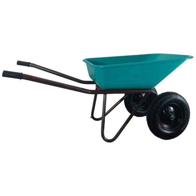 Строительная двухколесная тачка LWI 130 л, 250 кг, сверхпрочное полимерное корыто LWI130х2PROFI