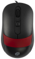 Мышь проводная Oklick 310M, оптическая, USB, 2400dpi, черный и красный [1869102]